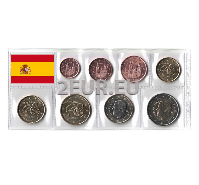 España Conjunto de euros UNC 2025 por 7.50 € ✅