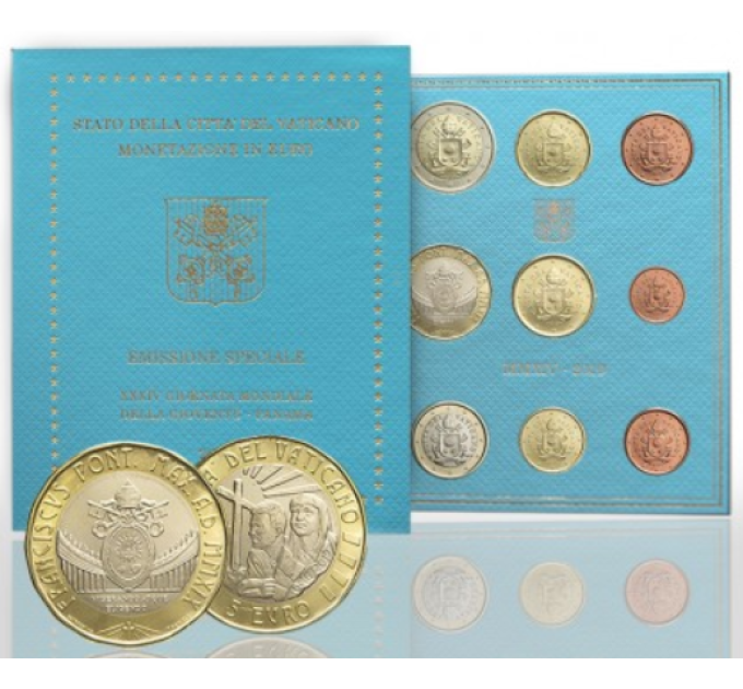 Vaticano set BU + 5 EURO 2019 - 34 Jornada Mundial de la Juventud en Panamá por 75.00 € ✅
