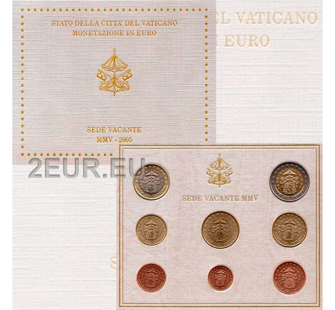 Vaticano set BU 2005 - Serie de monedas de euro - Sede Vacante por 295.00 € ✅