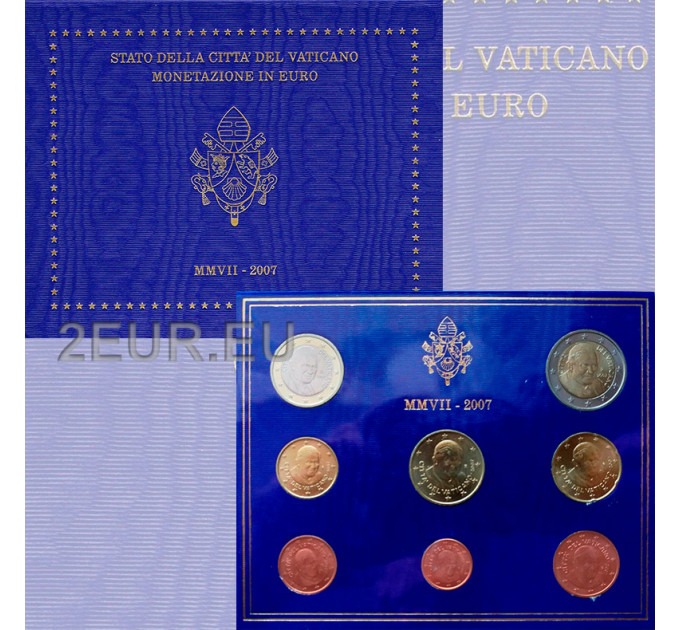 Vaticano set BU 2007 - Serie de monedas de euro por 65.00 € ✅