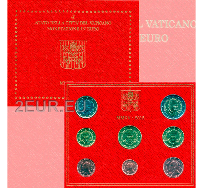 Vaticano set BU 2015 - Serie de monedas de euro por 50.00 € ✅