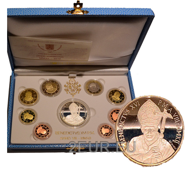 Vaticano set proof 2012 - Serie de monedas de euro por 175.00 € ✅