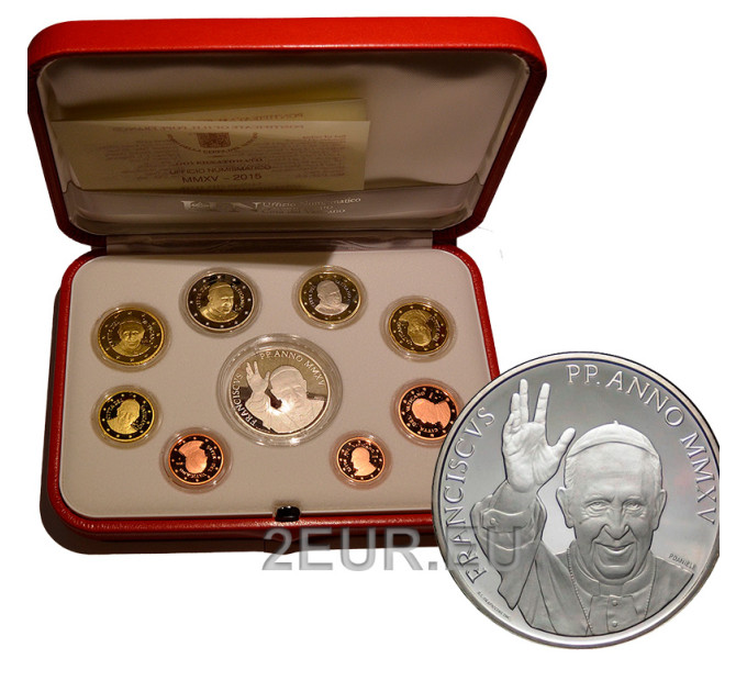 Vatican set proof 2015 - Euro coin set for 195.00 € ✅