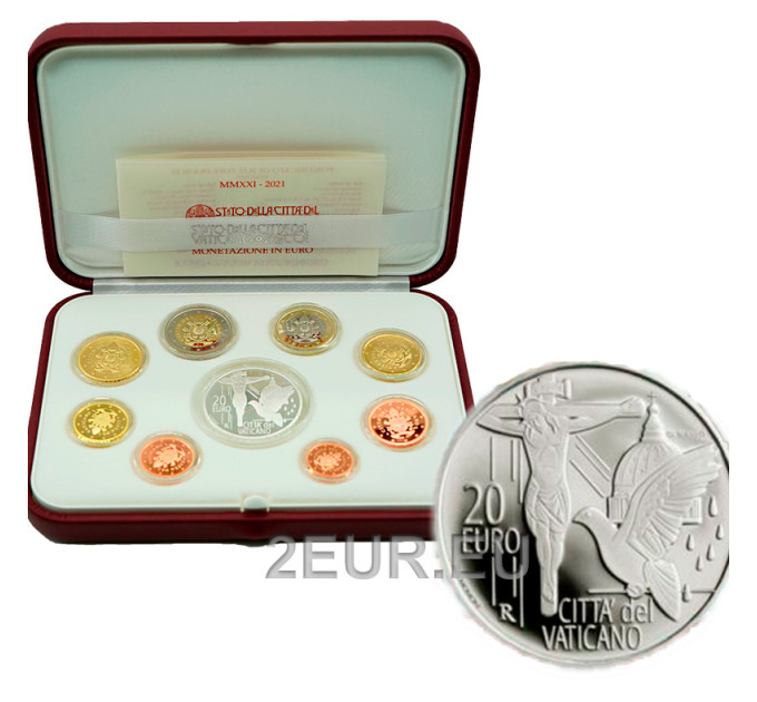 Vaticano set proof 2021 - Serie de monedas de euro por 245.00 € ✅