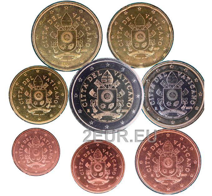 Vaticano set UNC 2019 - Serie de monedas de euro por 45.00 € ✅