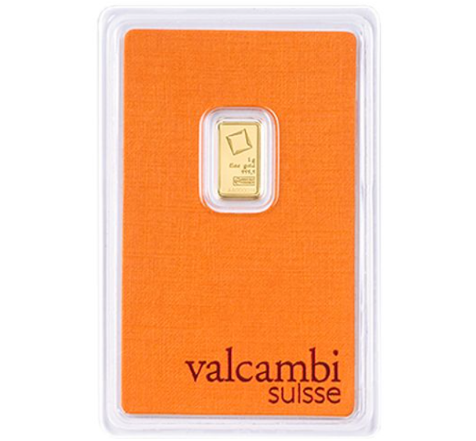 1g Lingote de oro Valcambi por 139.46 € ✅