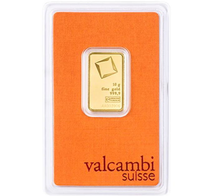 10g Gold Bar Valcambi for 1,244.33 € ✅