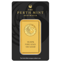 100 g Lingote de oro Perth Mint