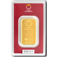 20g Lingote de oro Austrian Mint