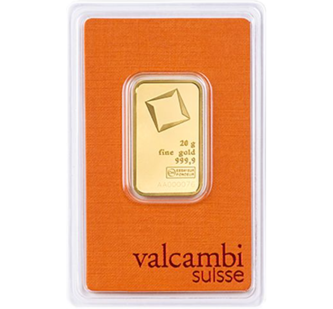 20g Lingote de oro Valcambi por 2,479.04 € ✅