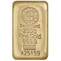 250 g Lingote de oro Argor Heraeus