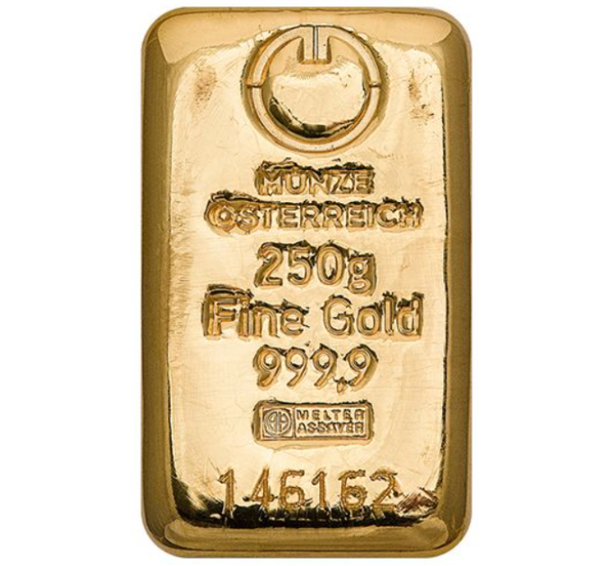 250 g Lingote de oro Austrian Mint por 30,682.97 € ✅