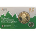 Italia 5 euros plata BU 2019 - Centenario de la Asociación Nacional Alpina por 43.00 € ✅