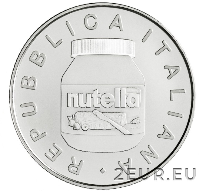 Italy 5 euro silver BU 2021 - Nutella White for 45.00 € ✅