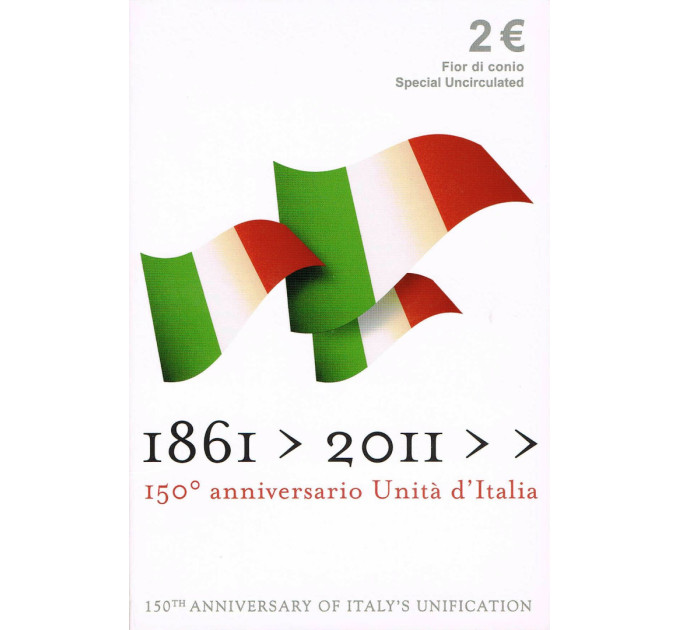 Italy 2 euro Coincard 2011 - 150th Anniversary of the Italian Unification for 17.00 € ✅