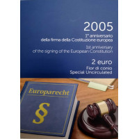 Italia 2 euros BU 2005 - 1º Aniversario de la Firma de la Constitución de la UE