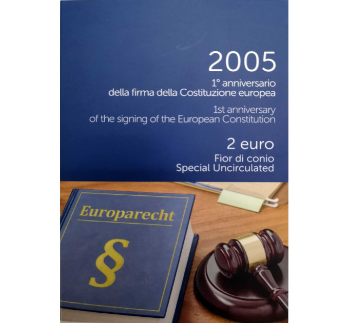 Italy 2 euro BU 2005 - 1th Anniversary of the Signing of the EU Constitution for 65.00 € ✅