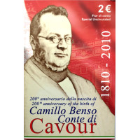 Italy 2 euro BU 2010 - 200th Anniversary of the Birth of Camillo Benso count of Cavour