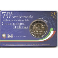 Italia 2 euros BU 2018 - 70° aniversario de la Constitución italiana