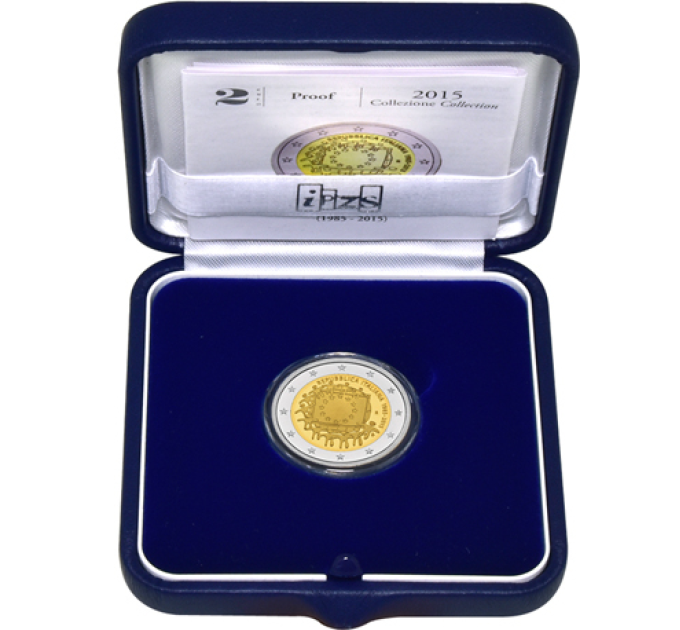 Italia 2 euros proof 2015 - El 30º aniversario de la bandera de la UE por 60.00 € ✅