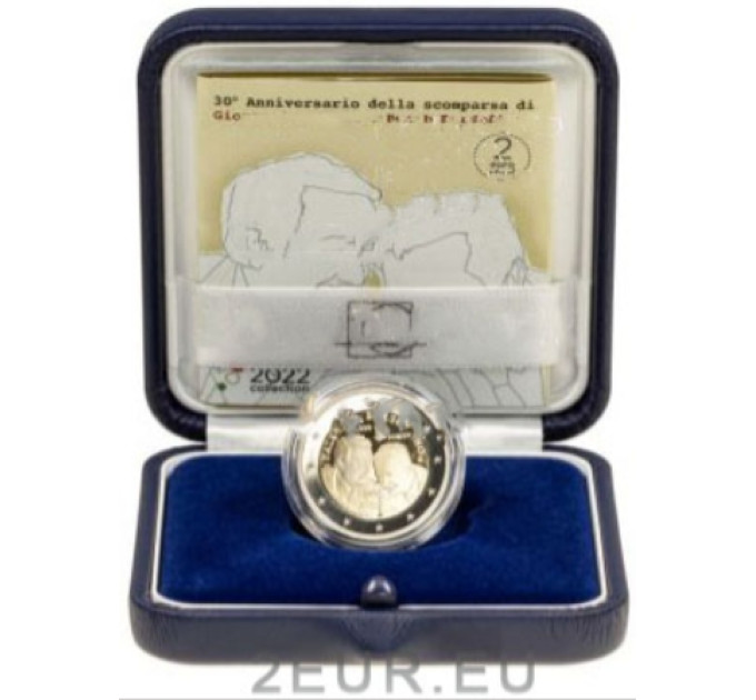 Italy 2 euro proof 2022 - 30th anniversary of the death of Giovanni Falcone and Paolo Borsellino for 39.00 € ✅