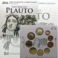 Italia 2016 - Conjunto de euros BU - Tito Maccio Plauto