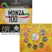 Italia conjunto de euros BU + moneda de plata de 5 euros 2022 - Centenario del Autodromo Nazionale di Monza