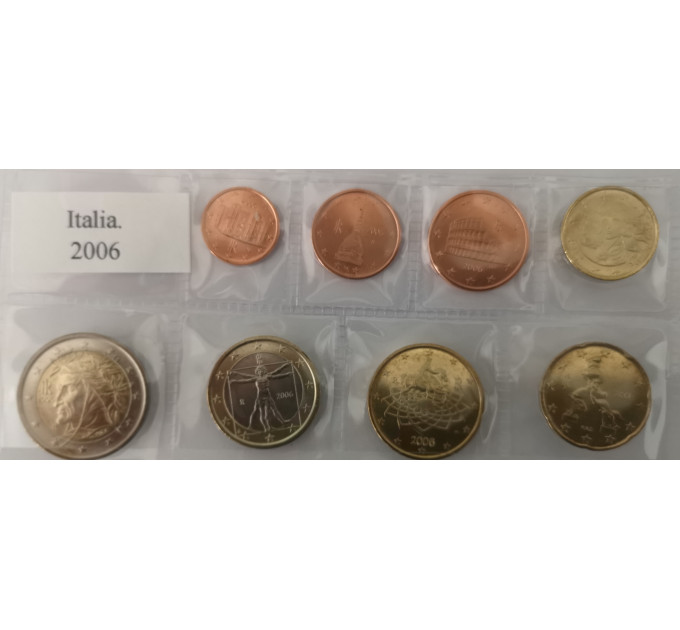 Italia conjunto de euros UNC 2006 por 19.50 € ✅