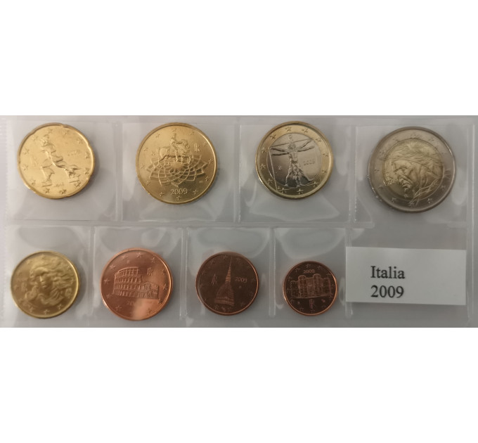 Italia conjunto de euros UNC 2009 por 12.50 € ✅