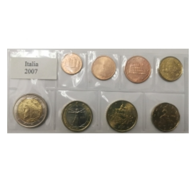 Italia conjunto de euros UNC 2007 por 19.50 € ✅