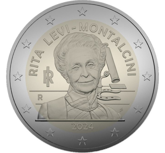 Italy 2 euro UNC 2024 - Rita Levi-Montalcini for 3.60 € ✅