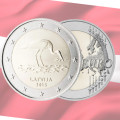 Latvia 2 euro UNC 2015 - Stork for 5.50 € ✅