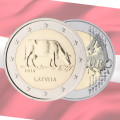 Letonia 2 euros UNC 2016 - Explotación Lechera - Vaca por 5.50 € ✅