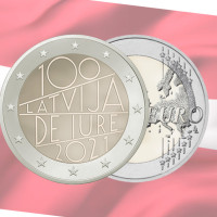 Letonia 2 euros UNC 2021 - Letonia de iure 100