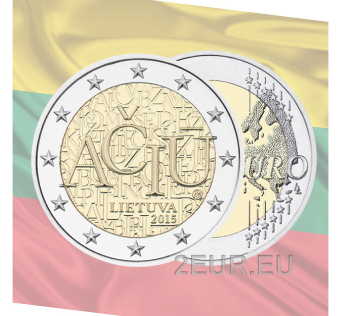 Lituania 2 euros UNC 2015 - Idioma lituano por 6.50 € ✅