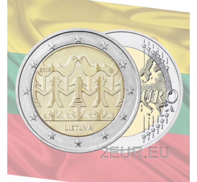 Lituania 2 euros UNC 2018 - Celebración de Canto y Danza por 5.00 € ✅