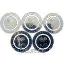 10 EURO UNC COINS - 5 LETTERS (A,D,F,G,J)