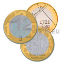 3 EURO UNC COINS