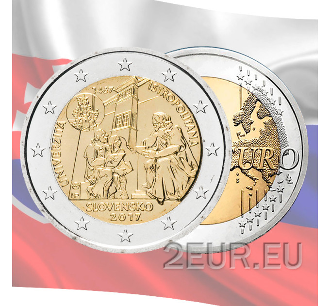 Eslovaquia 2 euros UNC 2017 - Universitas Istropolitana por 3.90 € ✅