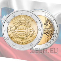 Eslovenia 2 euros UNC 2012 - 10 Años de Euro Cash