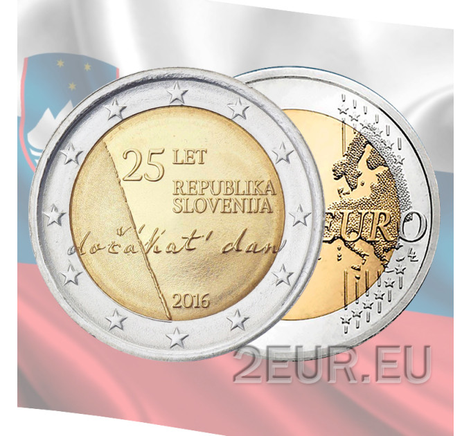 Slovenia 2 euro UNC 2016 - 25 Years of Independence for 4.00 € ✅