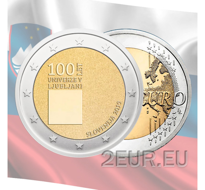 Eslovenia 2 euros UNC 2019 - Centenario de la fundación de la Universidad de Ljubljana por 4.00 € ✅